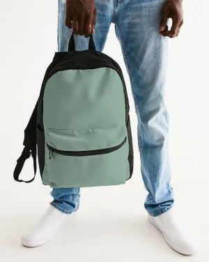 Shaded Pale Pastel Green Gray Canvas Backpack | C30M0Y30K30
