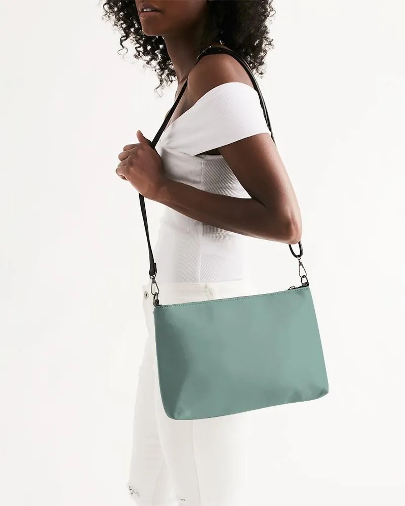 Shaded Pale Pastel Green Gray Zip Pouch | C30M0Y22K30