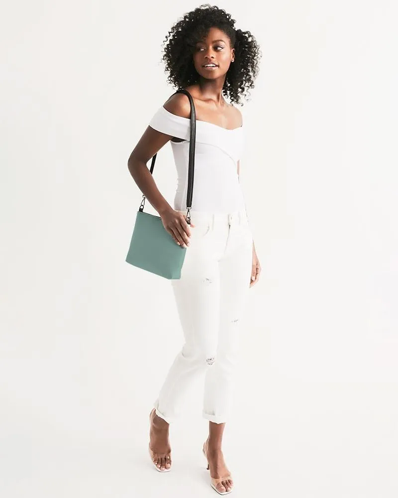 Shaded Pale Pastel Green Gray Zip Pouch | C30M0Y22K30