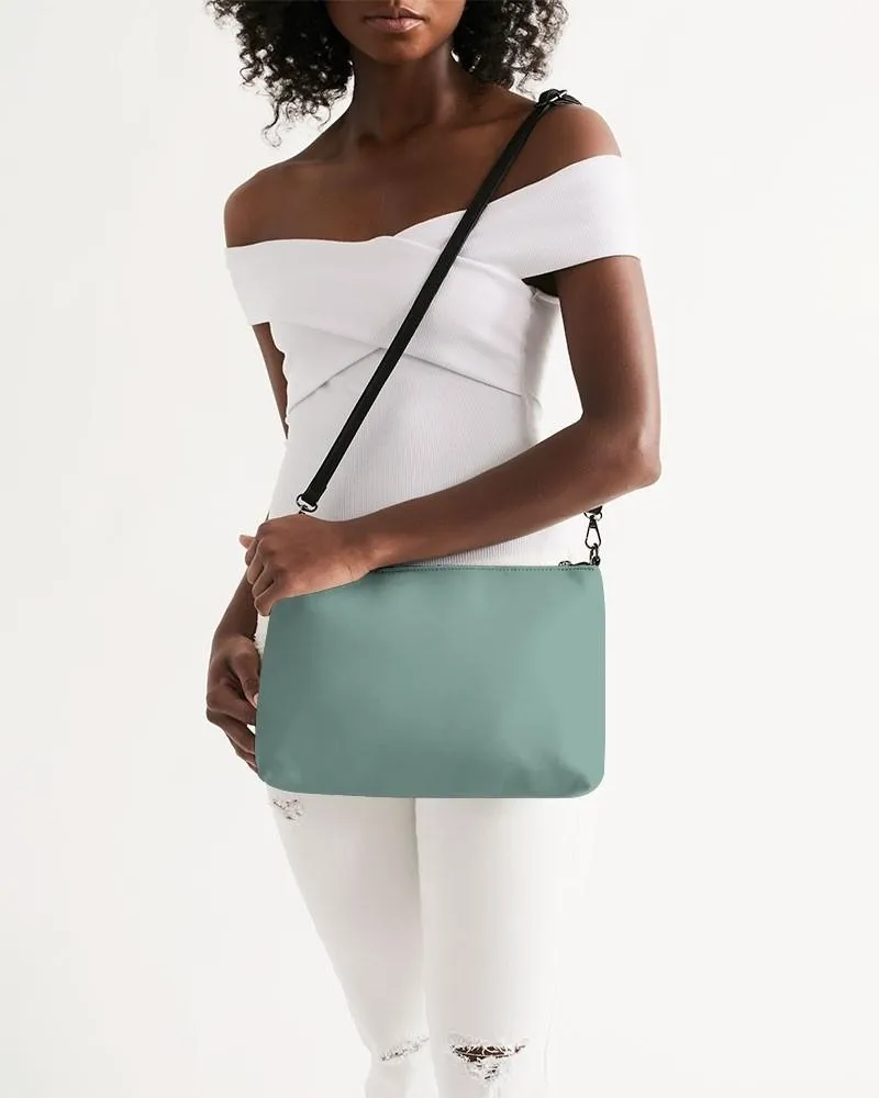 Shaded Pale Pastel Green Gray Zip Pouch | C30M0Y22K30