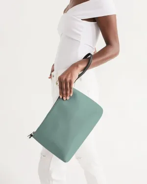 Shaded Pale Pastel Green Gray Zip Pouch | C30M0Y22K30