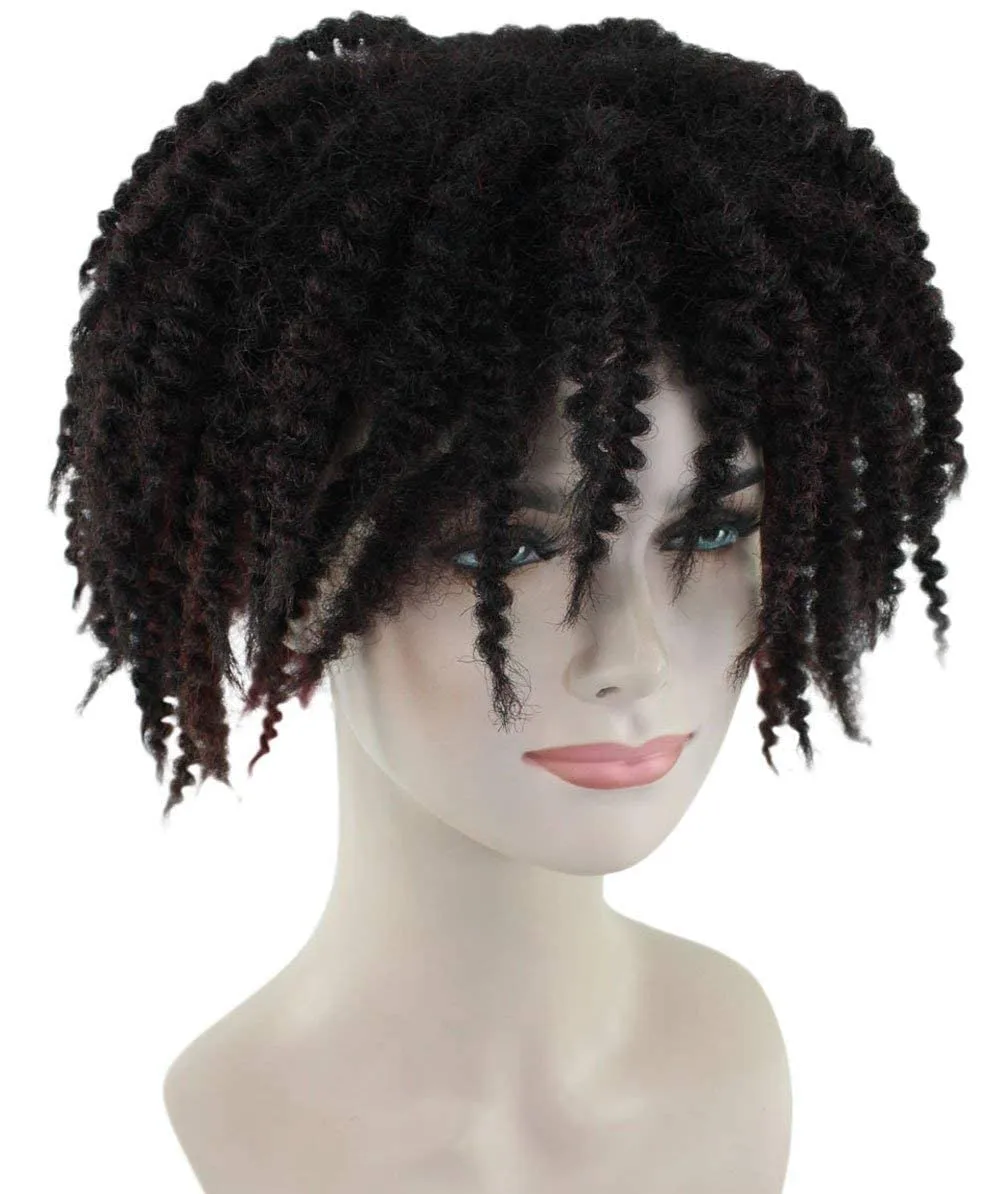 Short Black Dreadlock Womens Wig | Party Ready Fancy Cosplay Halloween Wig | Premium Breathable Capless Cap