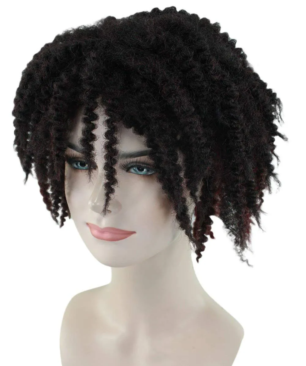 Short Black Dreadlock Womens Wig | Party Ready Fancy Cosplay Halloween Wig | Premium Breathable Capless Cap