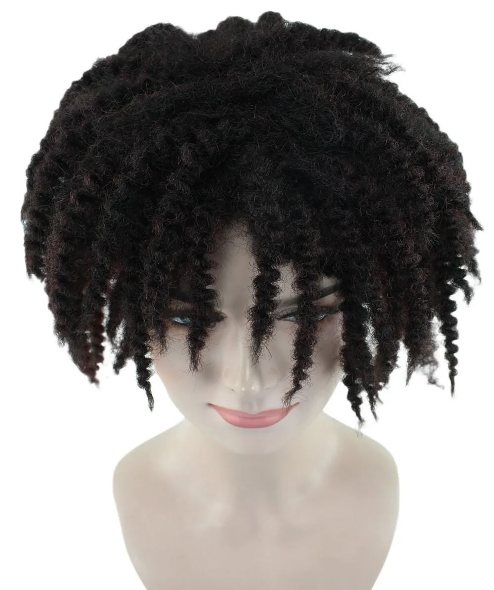 Short Black Dreadlock Womens Wig | Party Ready Fancy Cosplay Halloween Wig | Premium Breathable Capless Cap