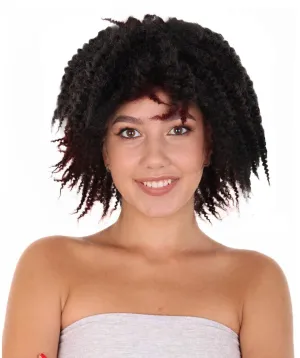 Short Black Dreadlock Womens Wig | Party Ready Fancy Cosplay Halloween Wig | Premium Breathable Capless Cap