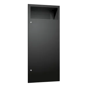 Simplicity™ in Matte Black - Waste Receptacle - 12 gal. - Powder Coated - Recessed - NEW