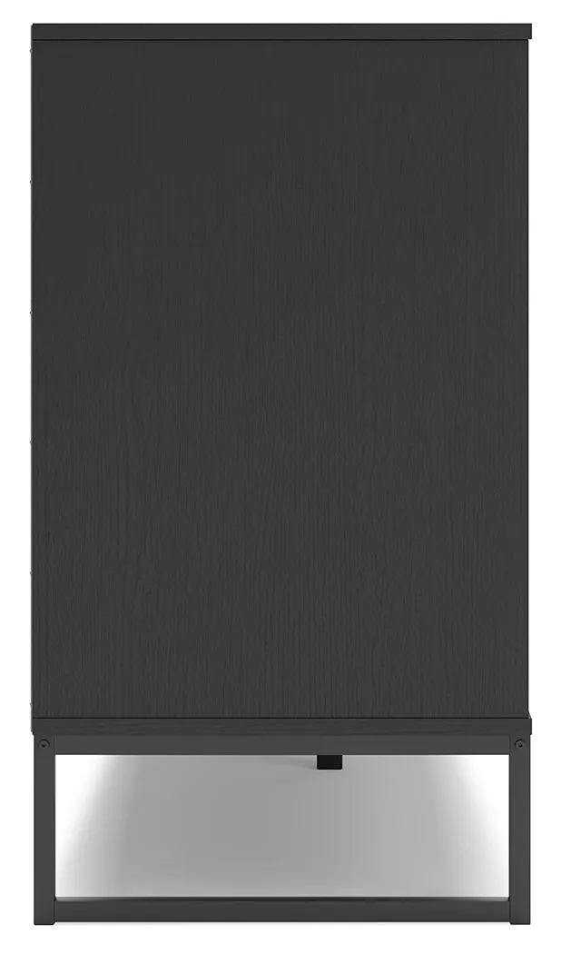 Socalle Twin Panel Headboard with Dresser and 2 Nightstands in Black