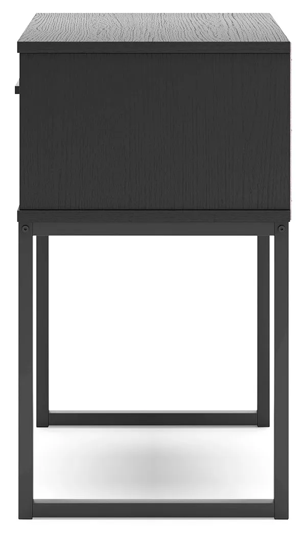 Socalle Twin Panel Headboard with Dresser and 2 Nightstands in Black
