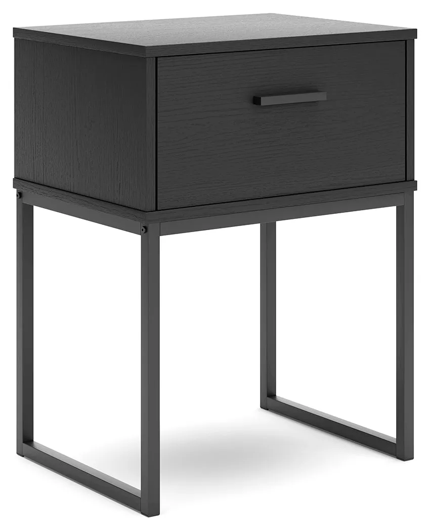 Socalle Twin Panel Headboard with Dresser and 2 Nightstands in Black