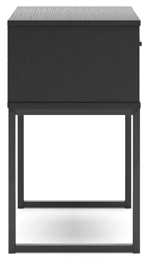 Socalle Twin Panel Headboard with Dresser and 2 Nightstands in Black