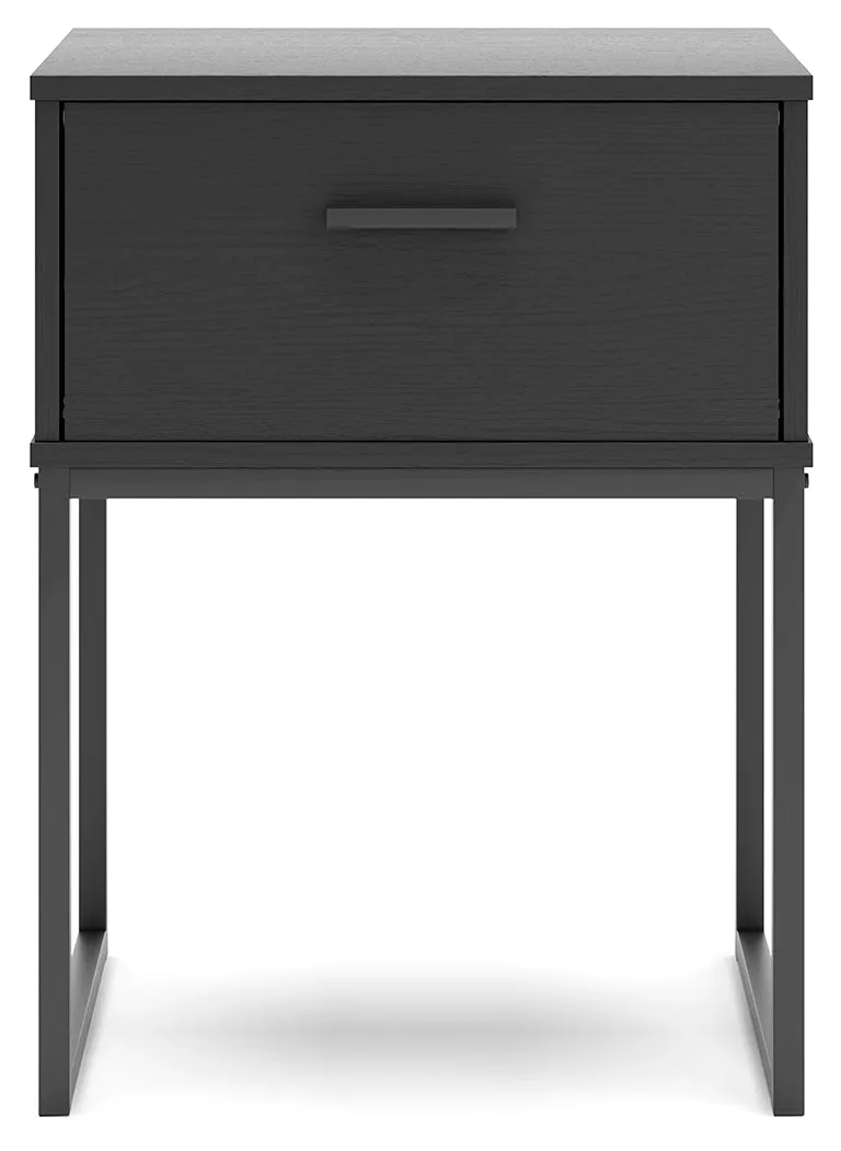 Socalle Twin Panel Headboard with Dresser and 2 Nightstands in Black