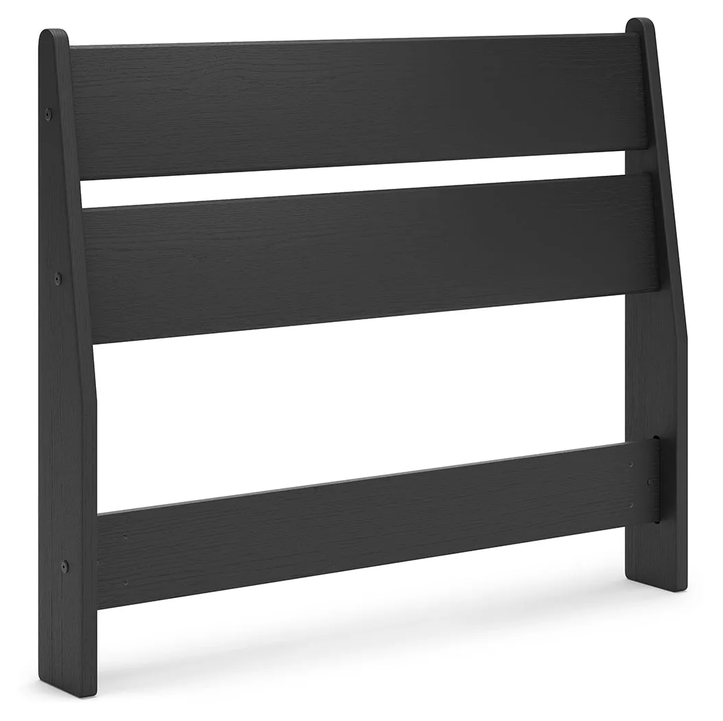 Socalle Twin Panel Headboard with Dresser and 2 Nightstands in Black