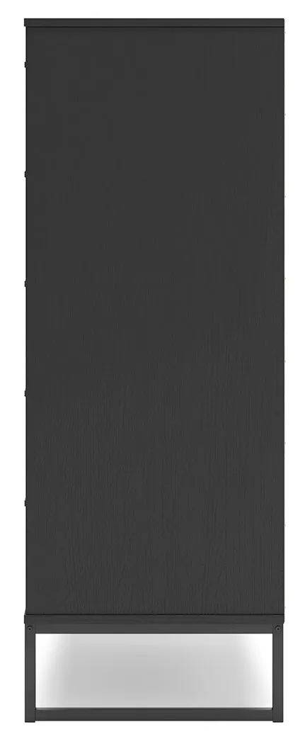 Socalle Twin Panel Headboard with Dresser and Chest in Black