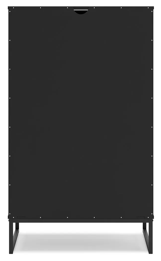 Socalle Twin Panel Headboard with Dresser and Chest in Black