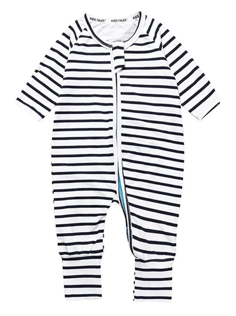 Spring Autumn Infant Boys Girl Printed Zip Overalls