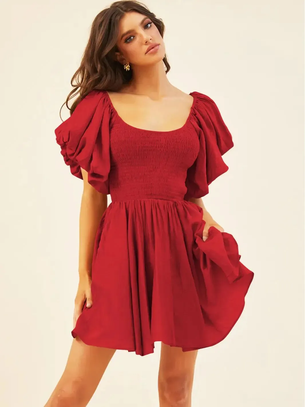 Square neck dress