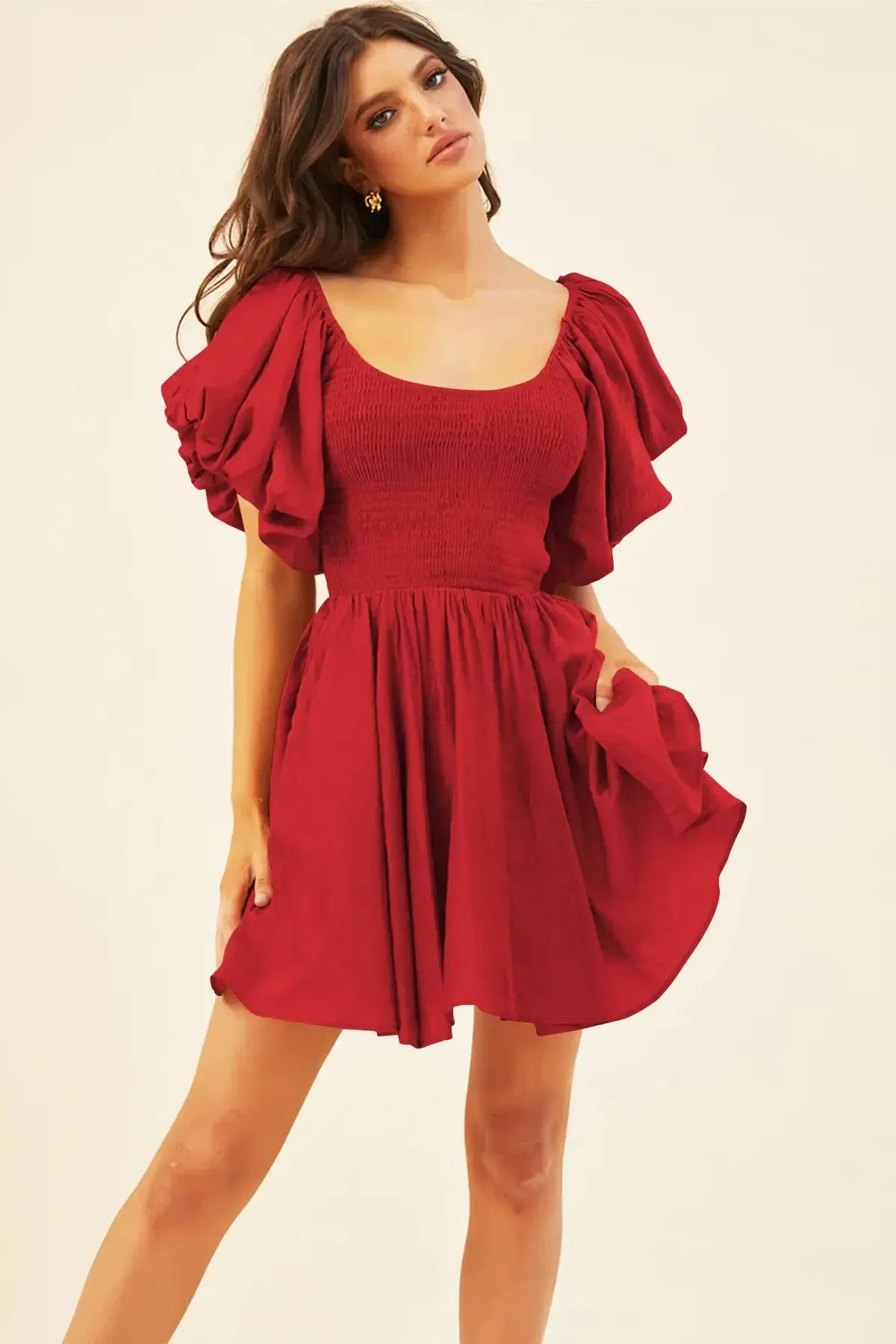 Square neck dress