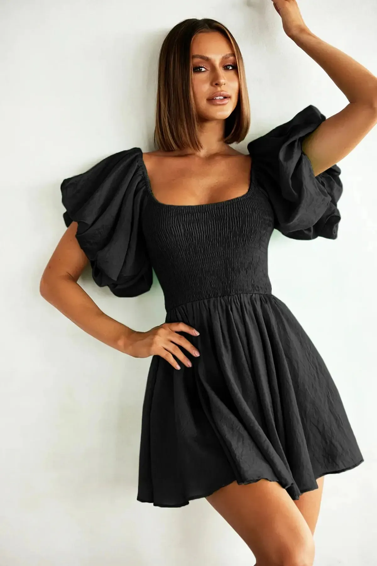 Square neck dress