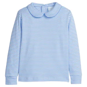 Striped Peter Pan Shirt - Light Blue