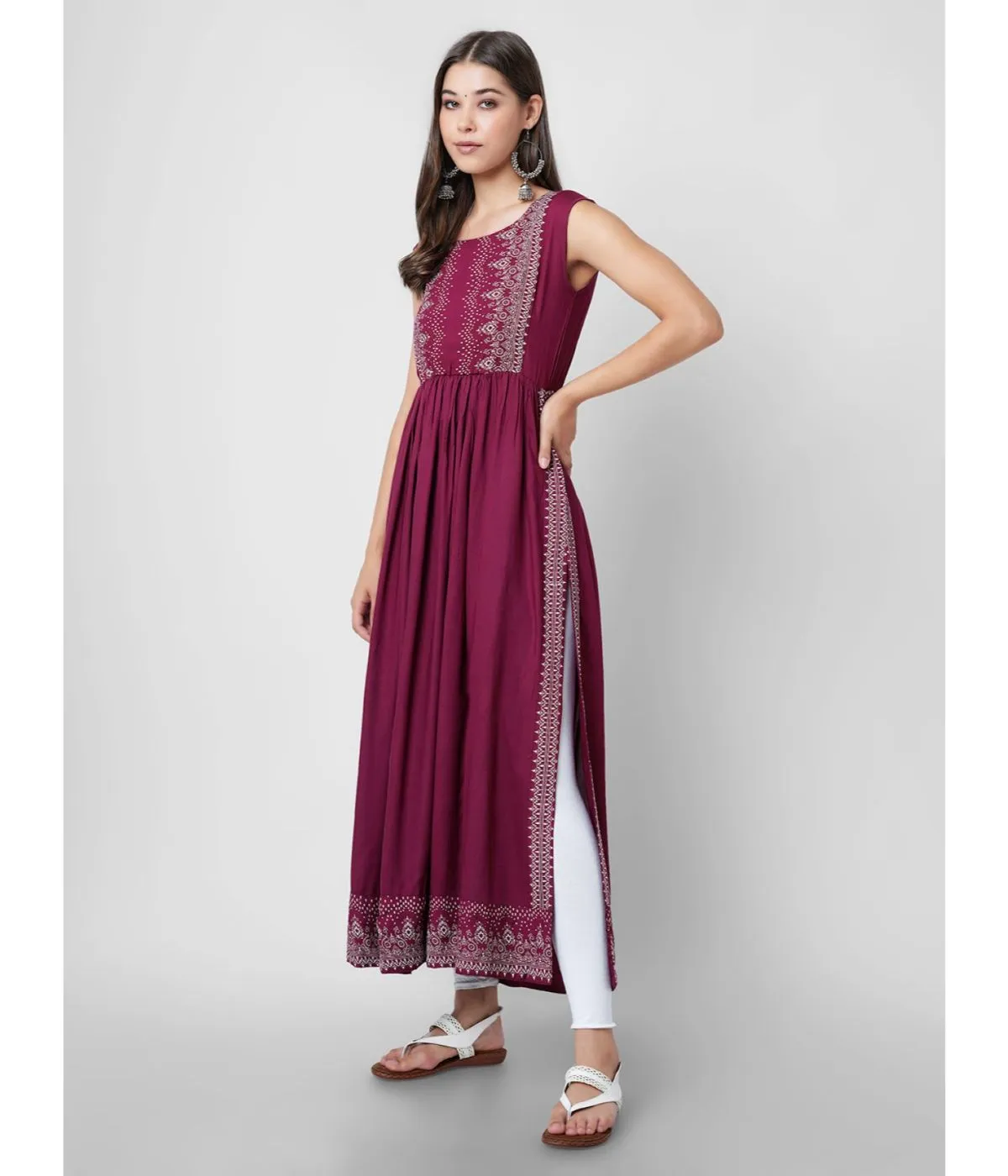 Stylish Printed A-Line Kurta