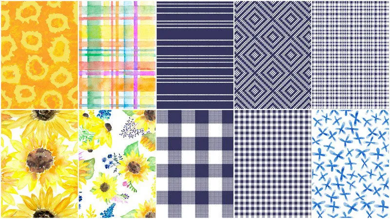 Sunflower Check Favorites 10" Squares - 40 Piece