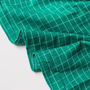 Swatch — Emerald Check Handloom Cotton
