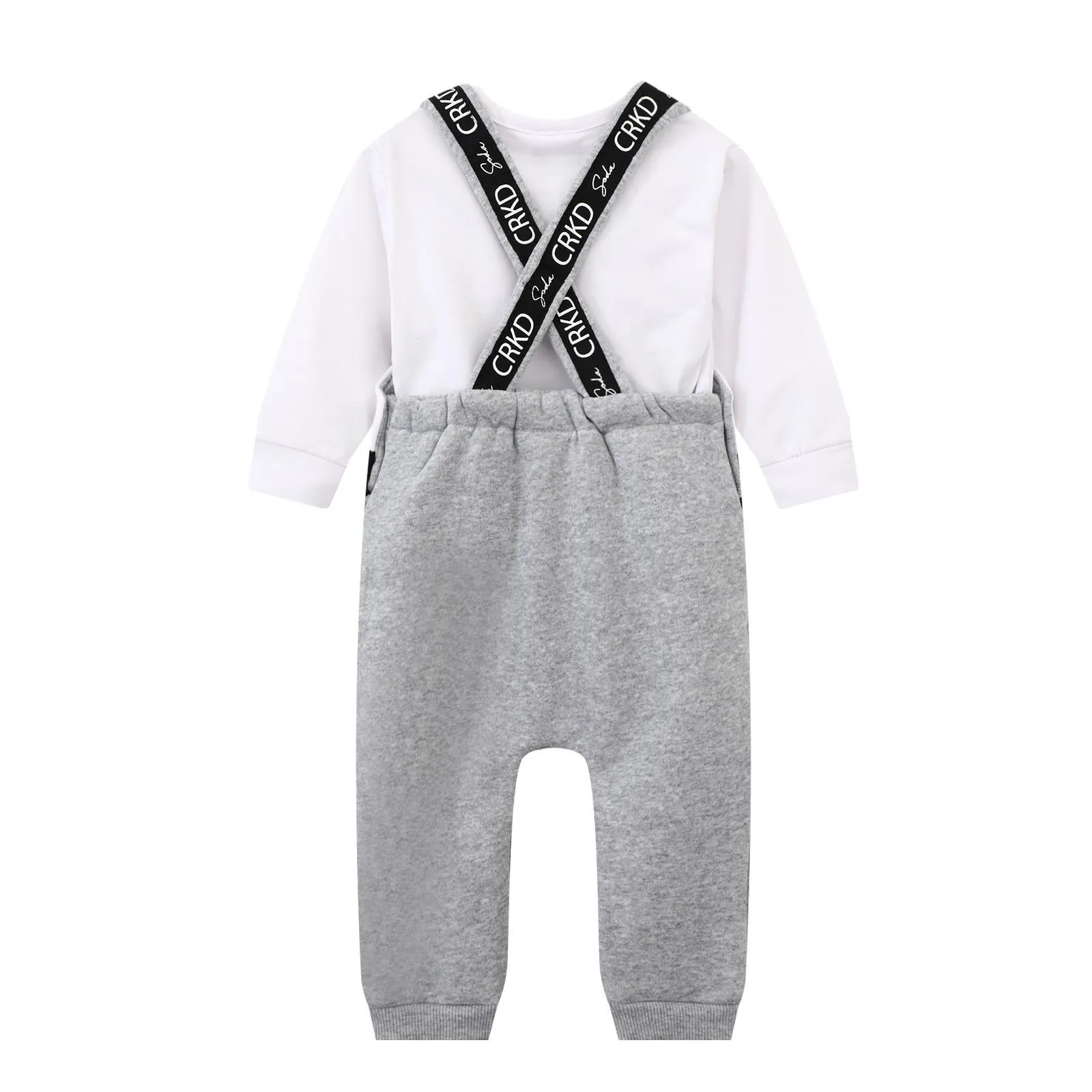 Thunder Detailed Overalls - Grey Marl