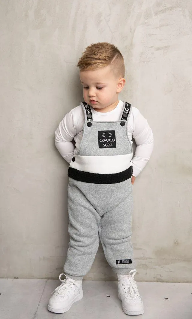 Thunder Detailed Overalls - Grey Marl