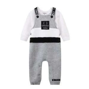 Thunder Detailed Overalls - Grey Marl