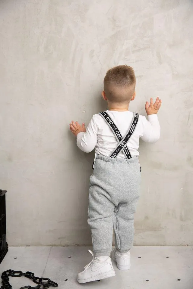 Thunder Detailed Overalls - Grey Marl