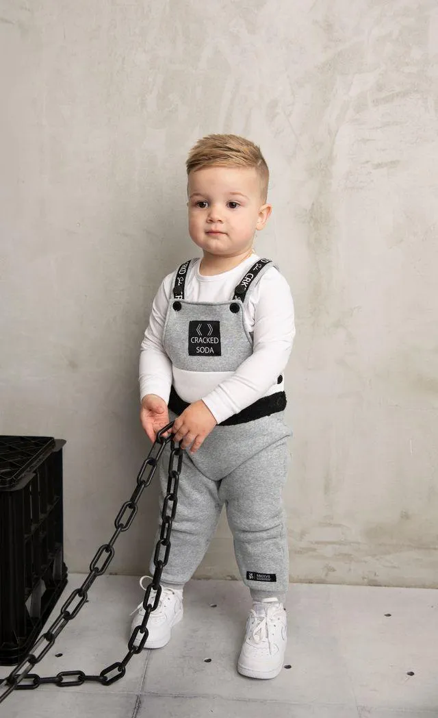 Thunder Detailed Overalls - Grey Marl