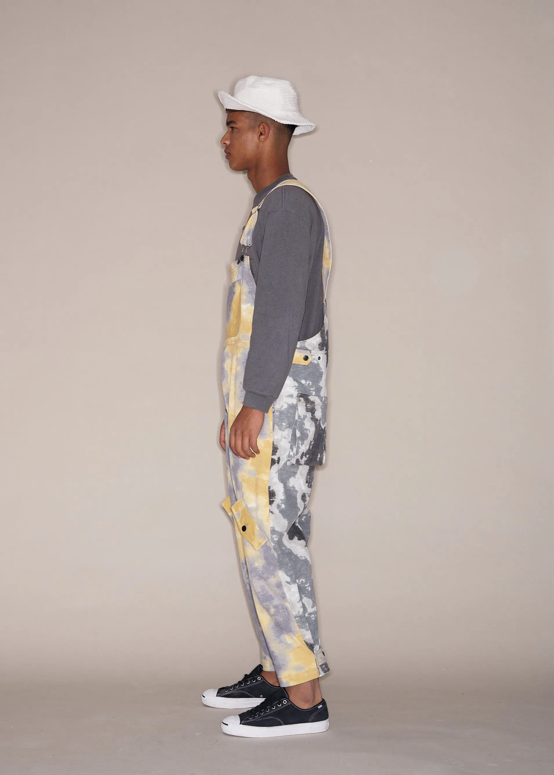 Two Tone Tie-Dye Overalls