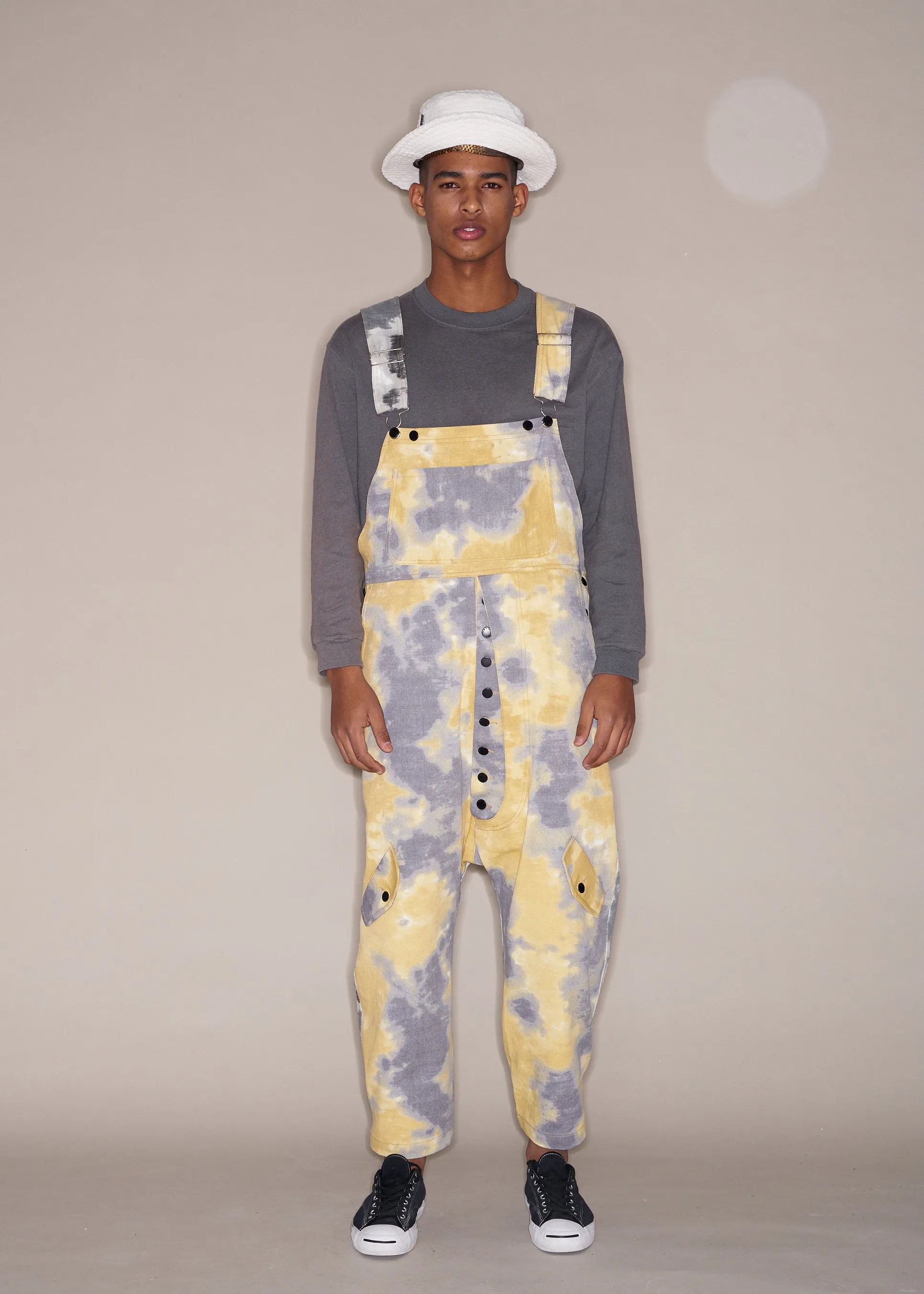 Two Tone Tie-Dye Overalls