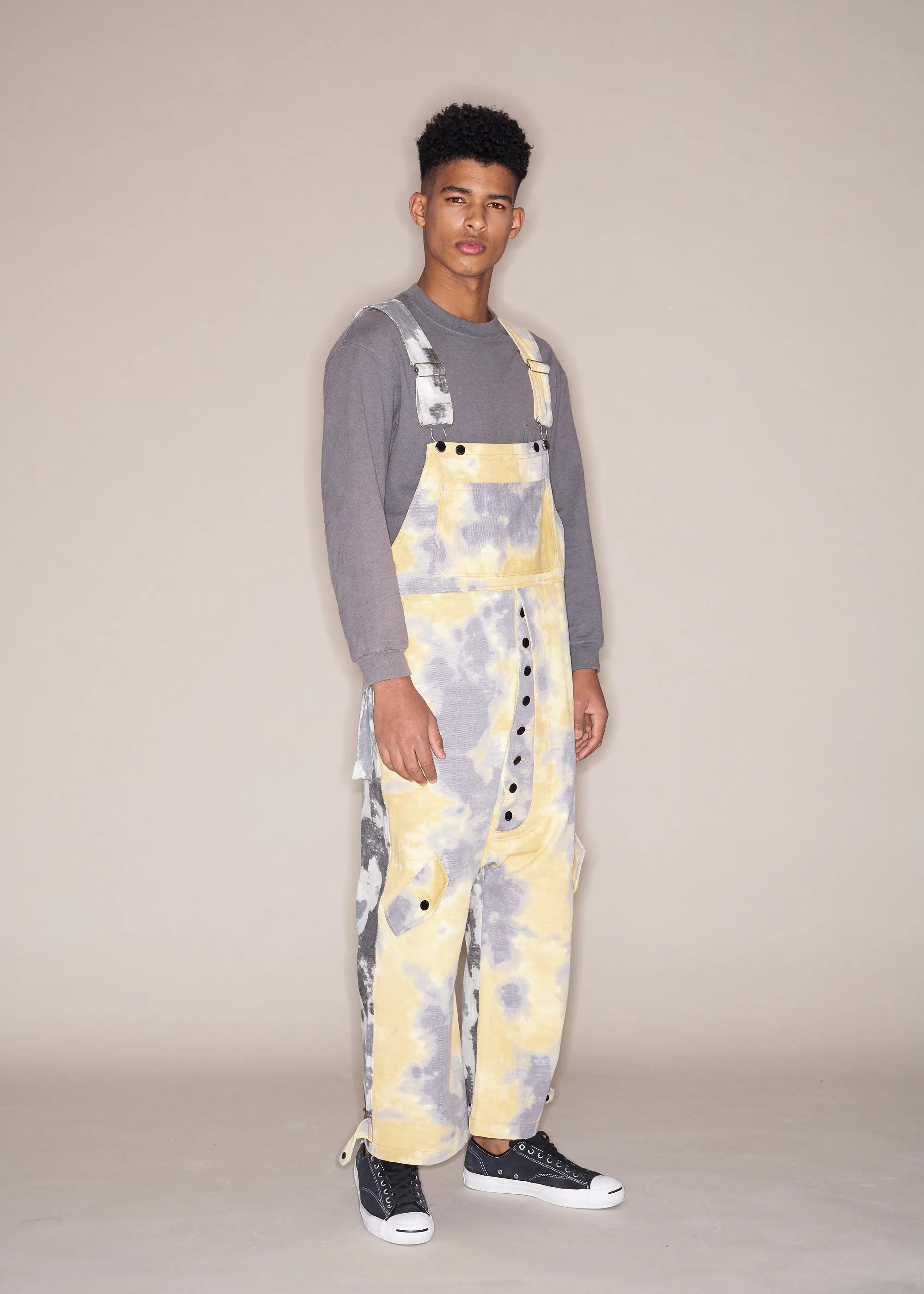 Two Tone Tie-Dye Overalls