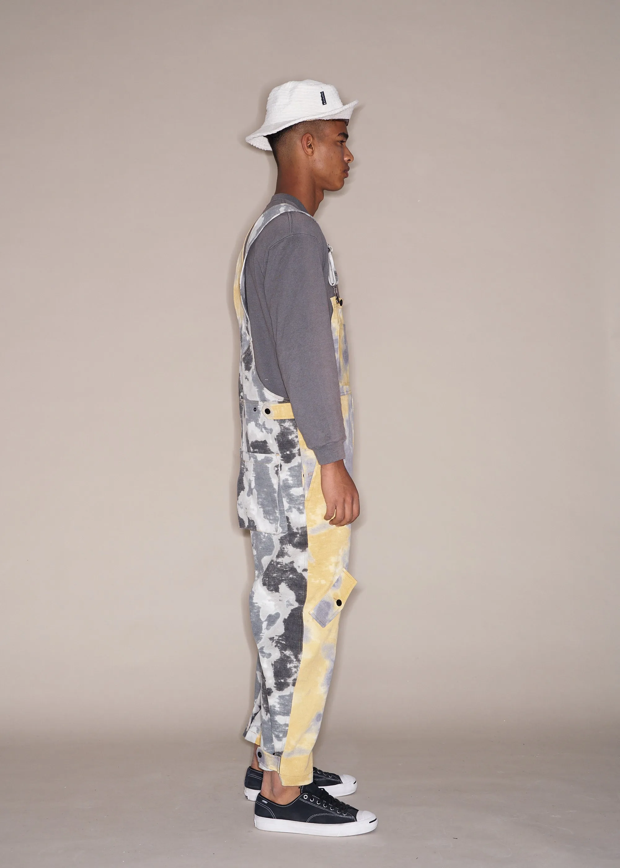 Two Tone Tie-Dye Overalls