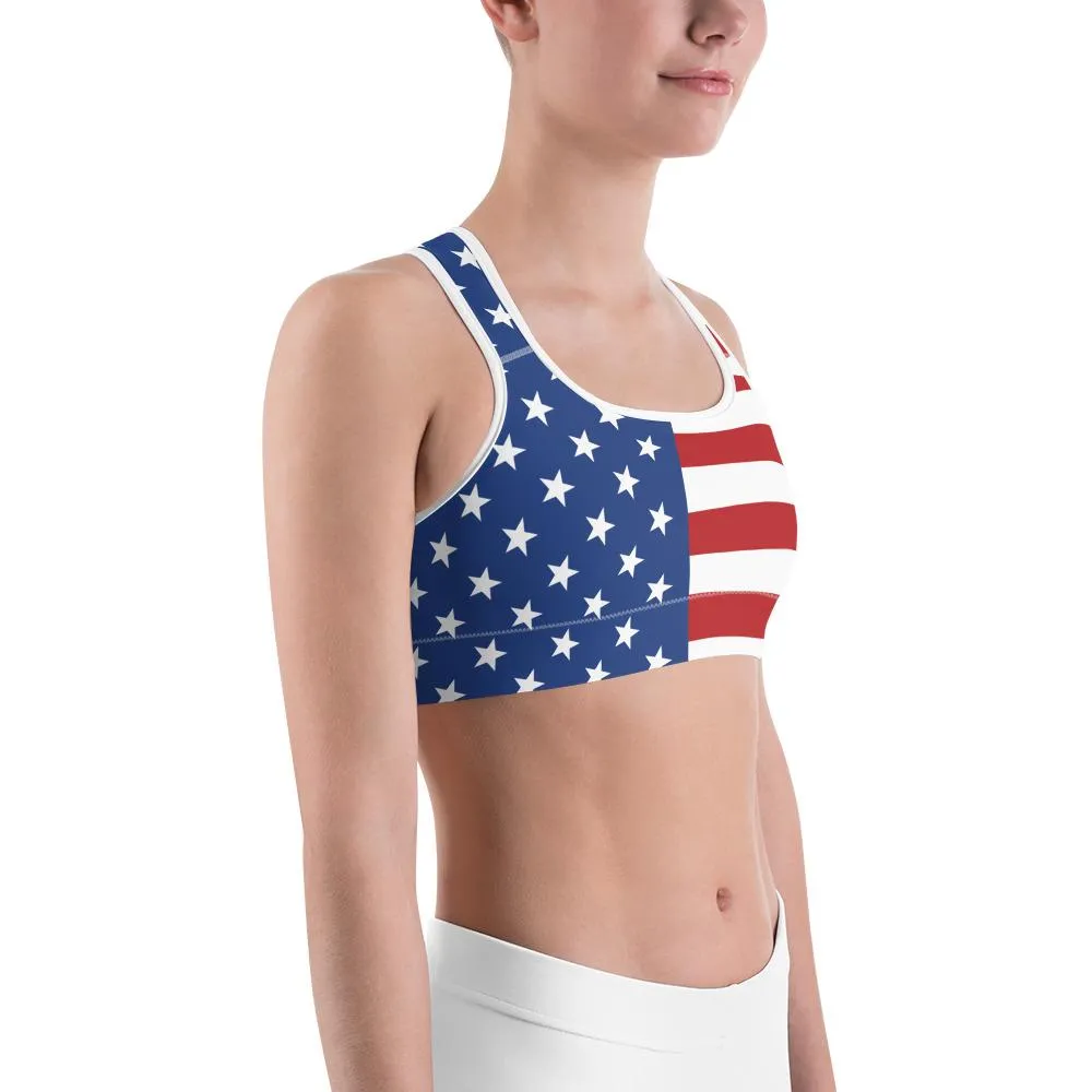 USA Stars & Stripes Sports Bra