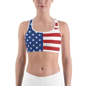 USA Stars & Stripes Sports Bra