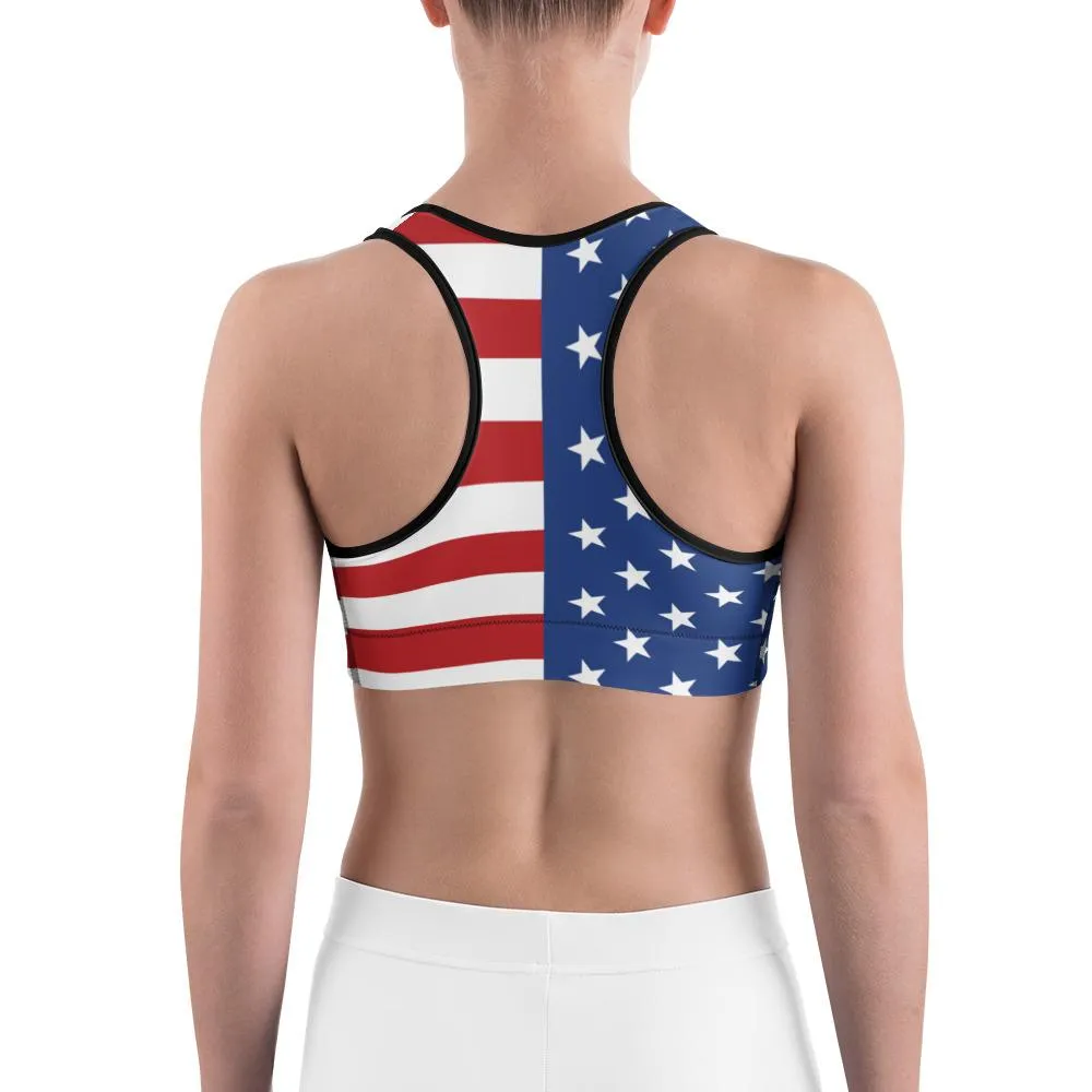 USA Stars & Stripes Sports Bra