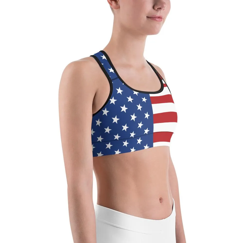 USA Stars & Stripes Sports Bra