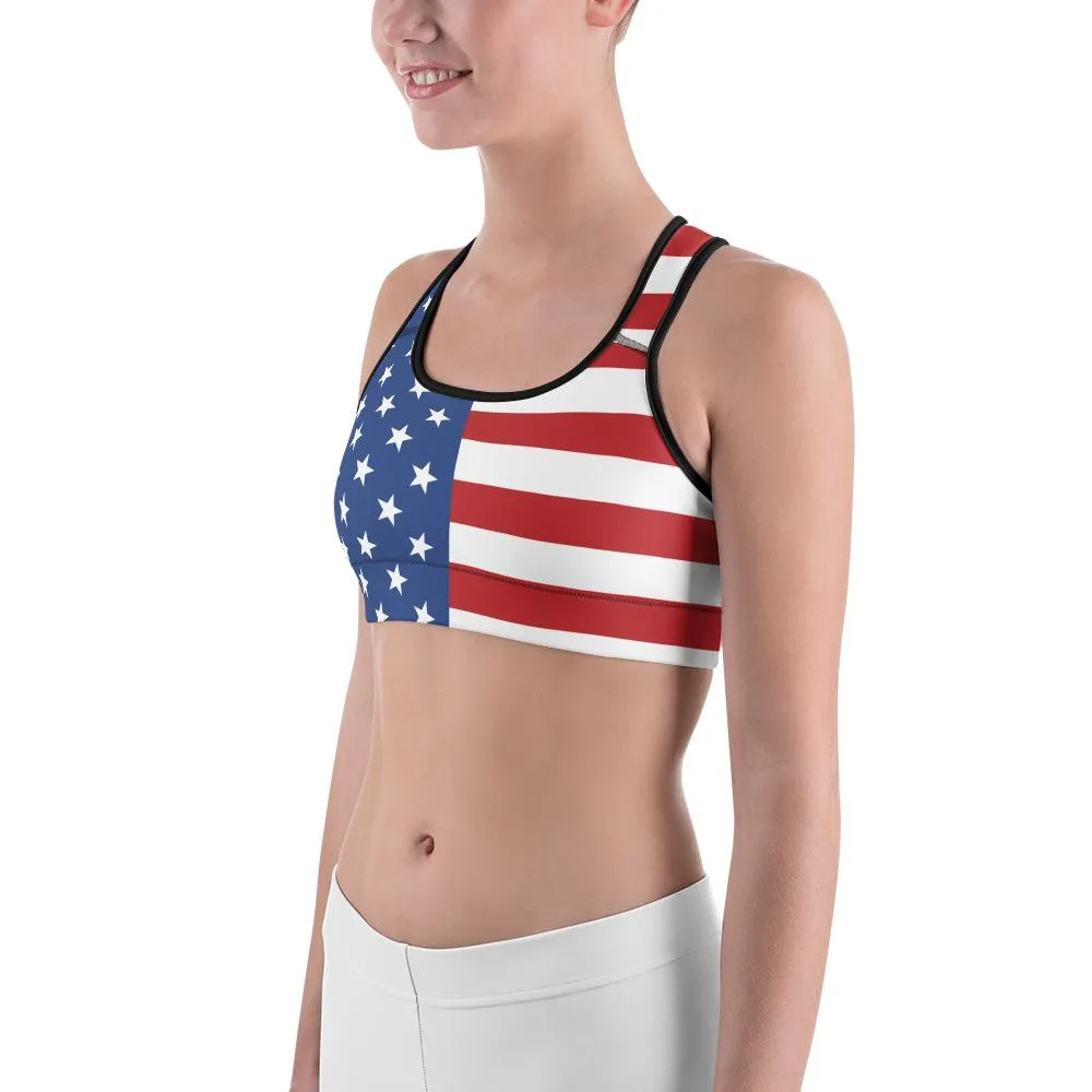 USA Stars & Stripes Sports Bra