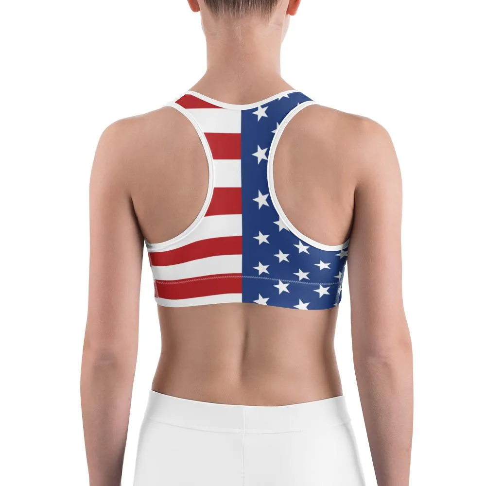 USA Stars & Stripes Sports Bra