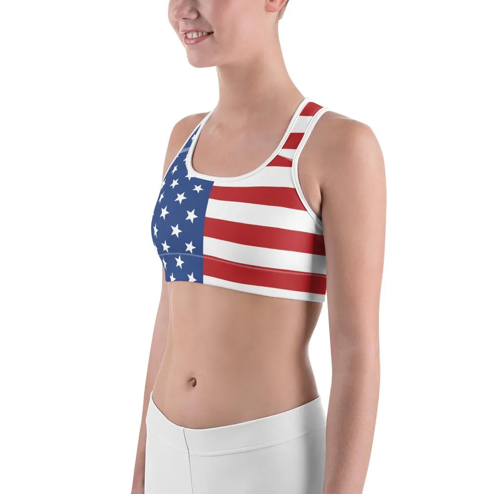 USA Stars & Stripes Sports Bra