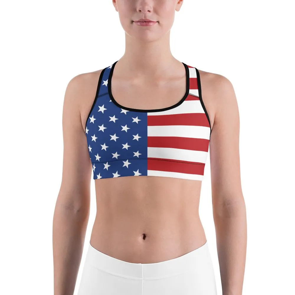 USA Stars & Stripes Sports Bra