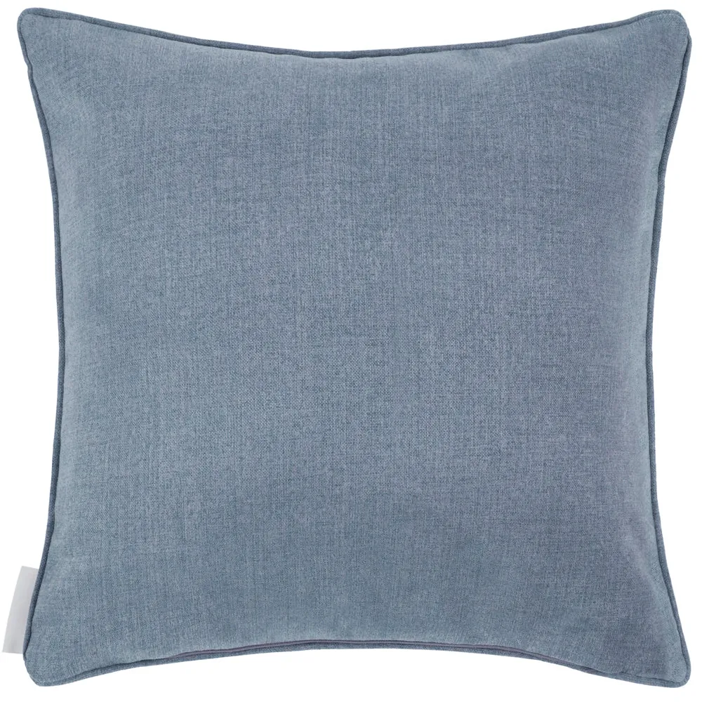 Vali Printed Piped Cushion Denim