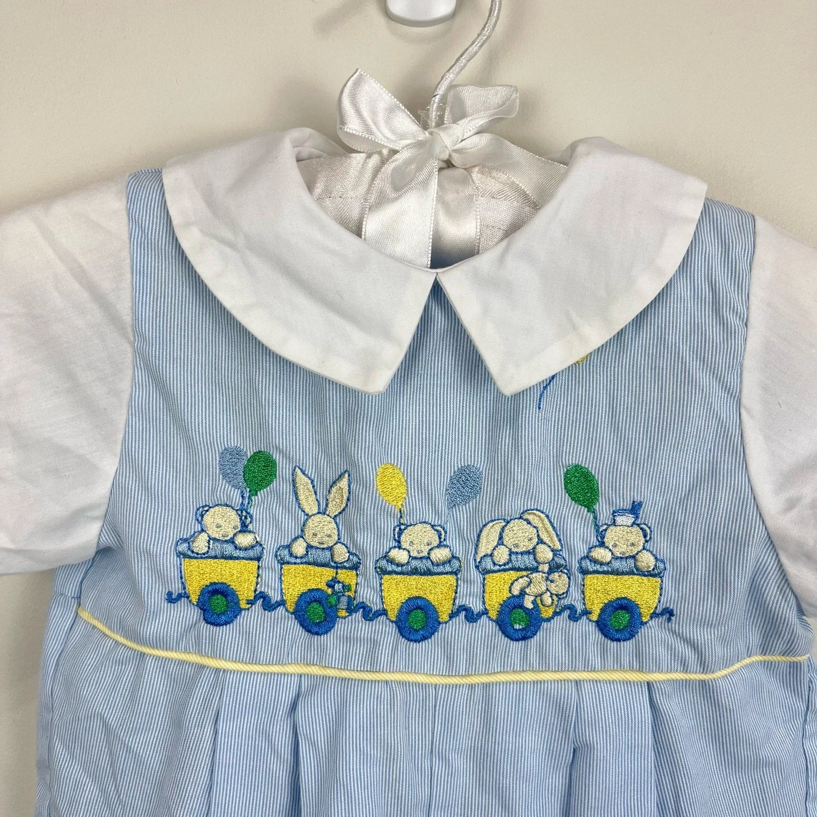 Vintage Alexis Blue Train Shortall Romper