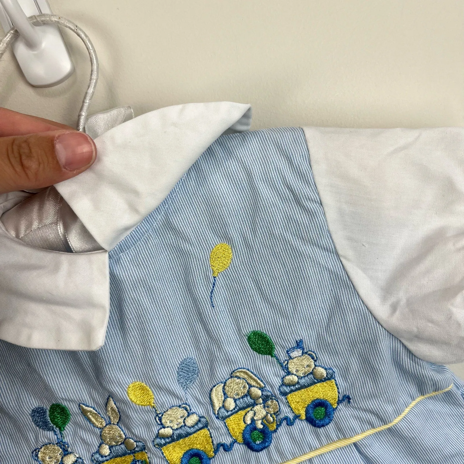 Vintage Alexis Blue Train Shortall Romper