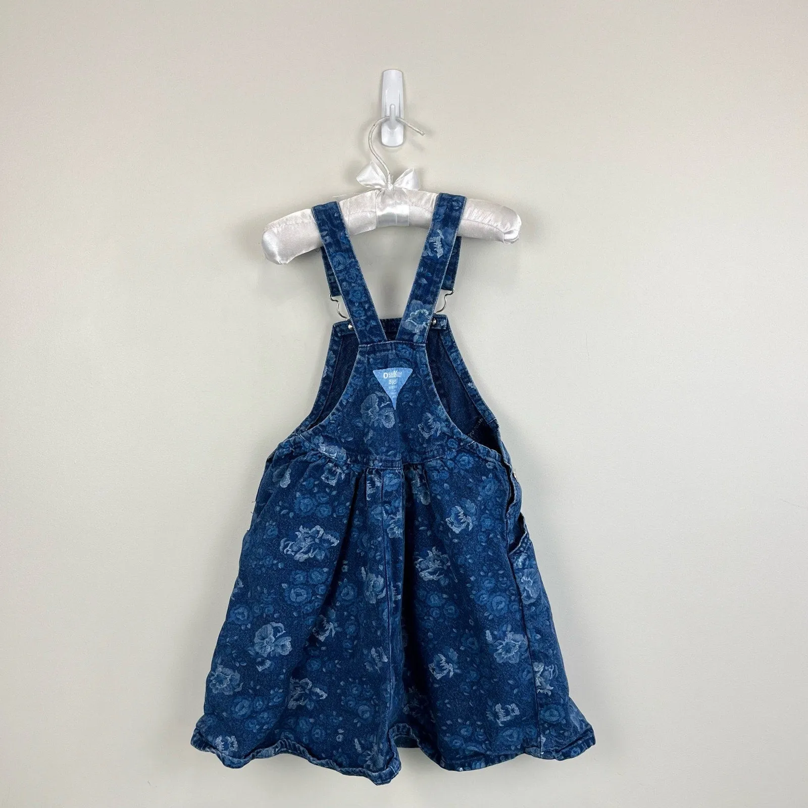 Vintage OshKosh B'gosh Blue Floral Jumper 5T USA