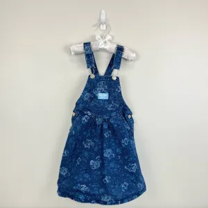 Vintage OshKosh B'gosh Blue Floral Jumper 5T USA