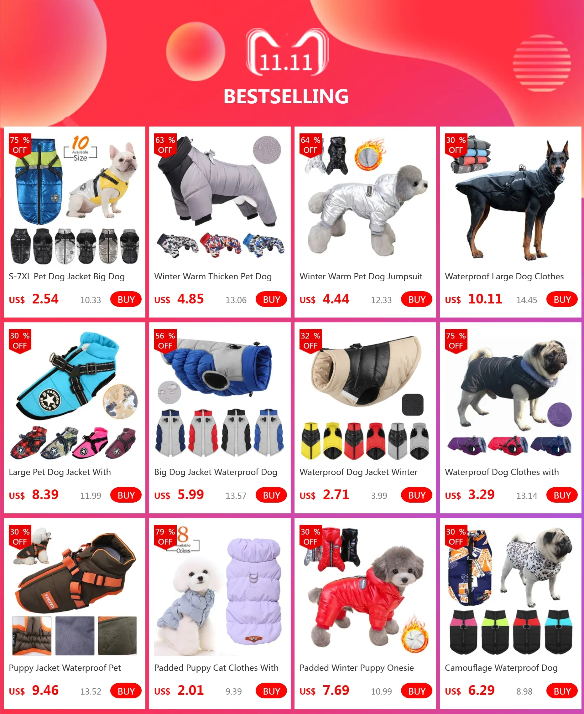 Winter Dog Overalls with Fur Collar and D Ring for Small Breeds