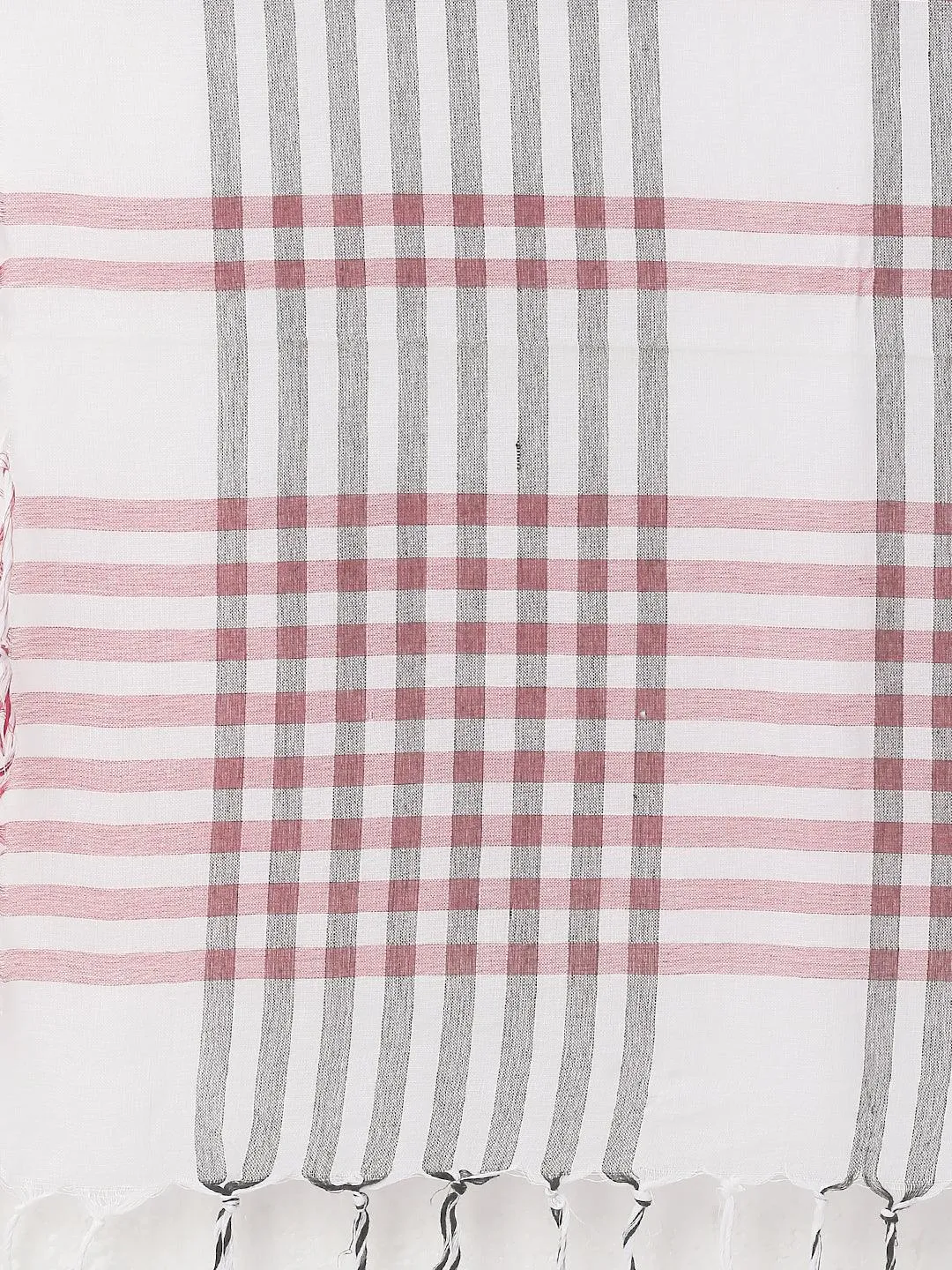 Women Red & Black Checked Scarf
